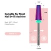 image:imageMelodySusie Professional 5 in 1 Nail Drill Bits 332 Carbide Tungsten Multifunction Bits Suitable for Manicure Pedicure Cuticle Gel Polishing Technicians Bits Purple Series BitM MediumPurpleStraight Cut