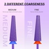 image:imageMelodySusie Professional 5 in 1 Nail Drill Bits 332 Carbide Tungsten Multifunction Bits Suitable for Manicure Pedicure Cuticle Gel Polishing Technicians Bits Purple Series BitM MediumPurple
