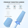 image:imageMelodySusie Professional 5 in 1 Nail Drill Bits 332 Carbide Tungsten Multifunction Bits Suitable for Manicure Pedicure Cuticle Gel Polishing Technicians Bits Purple Series BitM MediumLight Blue