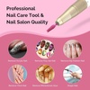 image:imageMelodySusie Professional 5 in 1 Nail Drill Bits 332 Carbide Tungsten Multifunction Bits Suitable for Manicure Pedicure Cuticle Gel Polishing Technicians Bits Purple Series BitM MediumPink Blossom