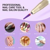 image:imageMelodySusie Professional 5 in 1 Nail Drill Bits 332 Carbide Tungsten Multifunction Bits Suitable for Manicure Pedicure Cuticle Gel Polishing Technicians Bits Purple Series BitM MediumPurple