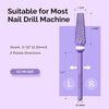 image:imageMelodySusie Professional 5 in 1 Nail Drill Bits 332 Carbide Tungsten Multifunction Bits Suitable for Manicure Pedicure Cuticle Gel Polishing Technicians Bits Purple Series BitM MediumPurple