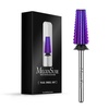 image:imageMelodySusie Professional 5 in 1 Nail Drill Bits 332 Carbide Tungsten Multifunction Bits Suitable for Manicure Pedicure Cuticle Gel Polishing Technicians Bits Purple Series BitM MediumPurpleStraight Cut