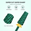 image:imageMelodySusie Professional 5 in 1 Nail Drill Bits 332 Carbide Tungsten Multifunction Bits Suitable for Manicure Pedicure Cuticle Gel Polishing Technicians Bits Purple Series BitM MediumGreenSuper Cut Cross