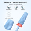 image:imageMelodySusie Professional 5 in 1 Nail Drill Bits 332 Carbide Tungsten Multifunction Bits Suitable for Manicure Pedicure Cuticle Gel Polishing Technicians Bits Purple Series BitM MediumLight Blue