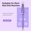 image:imageMelodySusie Professional 5 in 1 Nail Drill Bits 332 Carbide Tungsten Multifunction Bits Suitable for Manicure Pedicure Cuticle Gel Polishing Technicians Bits Purple Series BitM MediumPurple