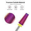 image:imageMelodySusie Professional 5 in 1 Nail Drill Bits 332 Carbide Tungsten Multifunction Bits Suitable for Manicure Pedicure Cuticle Gel Polishing Technicians Bits Purple Series BitM MediumPurpleStraight Cut