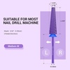image:imageMelodySusie Professional 5 in 1 Nail Drill Bits 332 Carbide Tungsten Multifunction Bits Suitable for Manicure Pedicure Cuticle Gel Polishing Technicians Bits Purple Series BitM MediumPurple