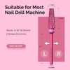 image:imageMelodySusie Professional 5 in 1 Nail Drill Bits 332 Carbide Tungsten Multifunction Bits Suitable for Manicure Pedicure Cuticle Gel Polishing Technicians Bits Purple Series BitM MediumPink Blossom