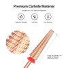 image:imageMelodySusie Professional 5 in 1 Nail Drill Bits 332 Carbide Tungsten Multifunction Bits Suitable for Manicure Pedicure Cuticle Gel Polishing Technicians Bits Purple Series BitM MediumRose Gold