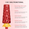 image:imageMelodySusie Professional 5 in 1 Nail Drill Bits 332 Carbide Tungsten Multifunction Bits Suitable for Manicure Pedicure Cuticle Gel Polishing Technicians Bits Purple Series BitM MediumRedSuper Cut Cross