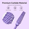 image:imageMelodySusie Professional 5 in 1 Nail Drill Bits 332 Carbide Tungsten Multifunction Bits Suitable for Manicure Pedicure Cuticle Gel Polishing Technicians Bits Purple Series BitM MediumPurple