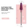 image:imageMelodySusie Professional Tornado Nail Drill Bits 332 Carbide Tungsten Multifunction Bits Suitable for Manicure Pedicure Cuticle Gel Polishing Salon Bits Purple Series BitX FineTapered Tornado Bit