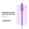 image:imageMelodySusie Professional Tornado Nail Drill Bits 332 Carbide Tungsten Multifunction Bits Suitable for Manicure Pedicure Cuticle Gel Polishing Salon Bits Purple Series BitX FinePurple