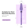 image:imageMelodySusie Professional Tornado Nail Drill Bits 332 Carbide Tungsten Multifunction Bits Suitable for Manicure Pedicure Cuticle Gel Polishing Salon Bits Purple Series BitX FinePurple