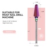 image:imageMelodySusie Professional Tornado Nail Drill Bits 332 Carbide Tungsten Multifunction Bits Suitable for Manicure Pedicure Cuticle Gel Polishing Salon Bits Purple Series BitX FineTapered Tornado Bit