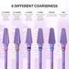 image:imageMelodySusie Professional Tornado Nail Drill Bits 332 Carbide Tungsten Multifunction Bits Suitable for Manicure Pedicure Cuticle Gel Polishing Salon Bits Purple Series BitX FinePurple