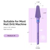 image:imageMelodySusie Professional Tornado Nail Drill Bits 332 Carbide Tungsten Multifunction Bits Suitable for Manicure Pedicure Cuticle Gel Polishing Salon Bits Purple Series BitX FinePurple