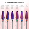 image:imageMelodySusie Professional Tornado Nail Drill Bits 332 Carbide Tungsten Multifunction Bits Suitable for Manicure Pedicure Cuticle Gel Polishing Salon Bits Purple Series BitX FineTapered Tornado Bit