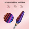 image:imageMelodySusie Professional Tornado Nail Drill Bits 332 Carbide Tungsten Multifunction Bits Suitable for Manicure Pedicure Cuticle Gel Polishing Salon Bits Purple Series BitX FineTapered Tornado Bit