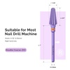 image:imageMelodySusie Professional Tornado Nail Drill Bits 332 Carbide Tungsten Multifunction Bits Suitable for Manicure Pedicure Cuticle Gel Polishing Salon Bits Purple Series BitX FinePurple
