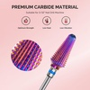 image:imageMelodySusie Professional Tornado Nail Drill Bits 332 Carbide Tungsten Multifunction Bits Suitable for Manicure Pedicure Cuticle Gel Polishing Salon Bits Purple Series BitX FineTapered Tornado Bit