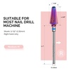 image:imageMelodySusie Professional Tornado Nail Drill Bits 332 Carbide Tungsten Multifunction Bits Suitable for Manicure Pedicure Cuticle Gel Polishing Salon Bits Purple Series BitX FineTapered Tornado Bit