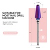 image:imageMelodySusie Professional Tornado Nail Drill Bits 332 Carbide Tungsten Multifunction Bits Suitable for Manicure Pedicure Cuticle Gel Polishing Salon Bits Purple Series BitX FineTapered Tornado Bit