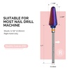 image:imageMelodySusie Professional Tornado Nail Drill Bits 332 Carbide Tungsten Multifunction Bits Suitable for Manicure Pedicure Cuticle Gel Polishing Salon Bits Purple Series BitX FineTapered Tornado Bit