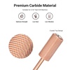 image:imageMelodySusie Safety Nail Drill Bits 332 Smooth Round Top Large Barrel Carbide Bits Suitable for Manicure Pedicure Cuticle Gel Polishing Beginners Bits Rose Gold Series BitS FineCrystal Rose Gold