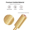 image:imageMelodySusie Safety Nail Drill Bits 332 Smooth Round Top Large Barrel Carbide Bits Suitable for Manicure Pedicure Cuticle Gel Polishing Beginners Bits Rose Gold Series BitS FineCrystal Red Heart Gold