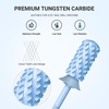 image:imageMelodySusie Safety Nail Drill Bits 332 Smooth Round Top Large Barrel Carbide Bits Suitable for Manicure Pedicure Cuticle Gel Polishing Beginners Bits Rose Gold Series BitS FineLight Blue
