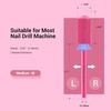 image:imageMelodySusie Safety Nail Drill Bits 332 Smooth Round Top Large Barrel Carbide Bits Suitable for Manicure Pedicure Cuticle Gel Polishing Beginners Bits Rose Gold Series BitS FinePink Blossom