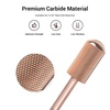 image:imageMelodySusie Safety Nail Drill Bits 332 Smooth Round Top Large Barrel Carbide Bits Suitable for Manicure Pedicure Cuticle Gel Polishing Beginners Bits Rose Gold Series BitS FinePurple