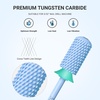 image:imageMelodySusie Safety Nail Drill Bits 332 Smooth Round Top Large Barrel Carbide Bits Suitable for Manicure Pedicure Cuticle Gel Polishing Beginners Bits Rose Gold Series BitS FineLight Blue