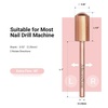 image:imageMelodySusie Safety Nail Drill Bits 332 Smooth Round Top Large Barrel Carbide Bits Suitable for Manicure Pedicure Cuticle Gel Polishing Beginners Bits Rose Gold Series BitS FinePurple