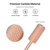 image:imageMelodySusie Safety Nail Drill Bits 332 Smooth Round Top Large Barrel Carbide Bits Suitable for Manicure Pedicure Cuticle Gel Polishing Beginners Bits Rose Gold Series BitS FineCrystal Rose Gold
