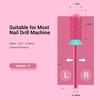 image:imageMelodySusie Safety Nail Drill Bits 332 Smooth Round Top Large Barrel Carbide Bits Suitable for Manicure Pedicure Cuticle Gel Polishing Beginners Bits Rose Gold Series BitS FinePink Blossom