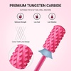 image:imageMelodySusie Safety Nail Drill Bits 332 Smooth Round Top Large Barrel Carbide Bits Suitable for Manicure Pedicure Cuticle Gel Polishing Beginners Bits Rose Gold Series BitS FinePink Blossom