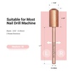 image:imageMelodySusie Safety Nail Drill Bits 332 Smooth Round Top Large Barrel Carbide Bits Suitable for Manicure Pedicure Cuticle Gel Polishing Beginners Bits Rose Gold Series BitS FinePurple