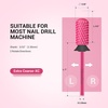 image:imageMelodySusie Safety Nail Drill Bits 332 Smooth Round Top Large Barrel Carbide Bits Suitable for Manicure Pedicure Cuticle Gel Polishing Beginners Bits Rose Gold Series BitS FinePink Blossom
