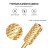 image:imageMelodySusie Safety Nail Drill Bits 332 Smooth Round Top Large Barrel Carbide Bits Suitable for Manicure Pedicure Cuticle Gel Polishing Beginners Bits Rose Gold Series BitS FineCrystal Red Heart Gold