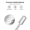 image:imageMelodySusie Safety Nail Drill Bits 332 Smooth Round Top Large Barrel Carbide Bits Suitable for Manicure Pedicure Cuticle Gel Polishing Beginners Bits Rose Gold Series BitS FineSilver