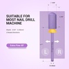image:imageMelodySusie Safety Nail Drill Bits 332 Smooth Round Top Large Barrel Carbide Bits Suitable for Manicure Pedicure Cuticle Gel Polishing Beginners Bits Rose Gold Series BitS FineMacaron Purple