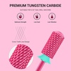 image:imageMelodySusie Safety Nail Drill Bits 332 Smooth Round Top Large Barrel Carbide Bits Suitable for Manicure Pedicure Cuticle Gel Polishing Beginners Bits Rose Gold Series BitS FinePink Blossom