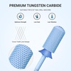 image:imageMelodySusie Safety Nail Drill Bits 332 Smooth Round Top Large Barrel Carbide Bits Suitable for Manicure Pedicure Cuticle Gel Polishing Beginners Bits Rose Gold Series BitS FineLight Blue