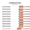 image:imageMelodySusie Safety Nail Drill Bits 332 Smooth Round Top Large Barrel Carbide Bits Suitable for Manicure Pedicure Cuticle Gel Polishing Beginners Bits Rose Gold Series BitS FinePurple