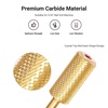 image:imageMelodySusie Safety Nail Drill Bits 332 Smooth Round Top Large Barrel Carbide Bits Suitable for Manicure Pedicure Cuticle Gel Polishing Beginners Bits Rose Gold Series BitS FineCrystal Red Heart Gold