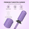 image:imageMelodySusie Safety Nail Drill Bits 332 Smooth Round Top Large Barrel Carbide Bits Suitable for Manicure Pedicure Cuticle Gel Polishing Beginners Bits Rose Gold Series BitS FineMacaron Purple