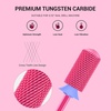 image:imageMelodySusie Safety Nail Drill Bits 332 Smooth Round Top Large Barrel Carbide Bits Suitable for Manicure Pedicure Cuticle Gel Polishing Beginners Bits Rose Gold Series BitS FinePink Blossom